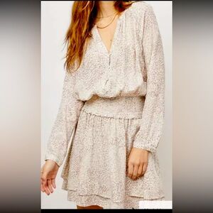 Women's  Rails  Jasmine Tan Watercolor Leopard Long Sleev... M